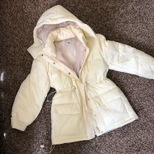 Princess Polly White Puffer Coat